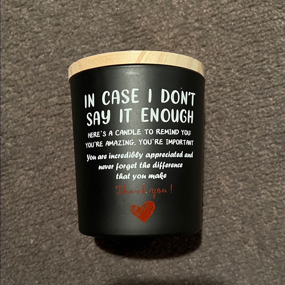 Black Scented Candle with Wooden Lid